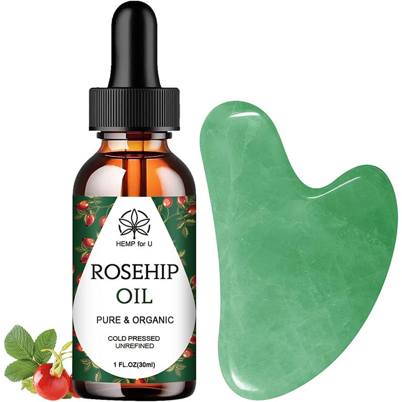 Gua Sha & Rosehip Oil Set